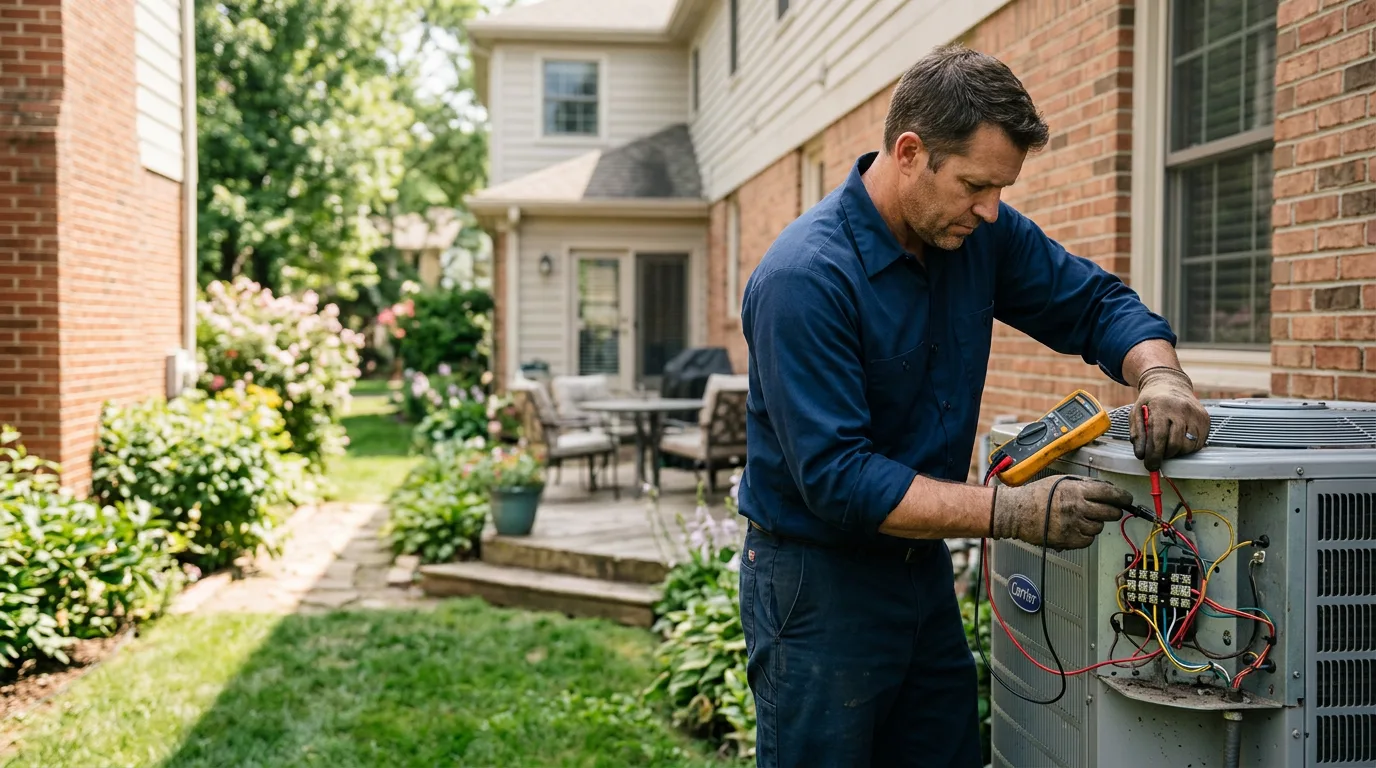 HVAC technician working near Mantua, OH